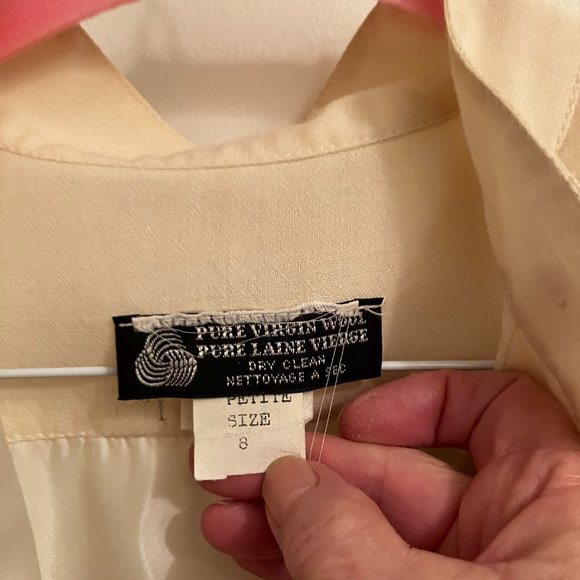 tag missing size 8 petite, cream coloured dress - Picture 7 of 9